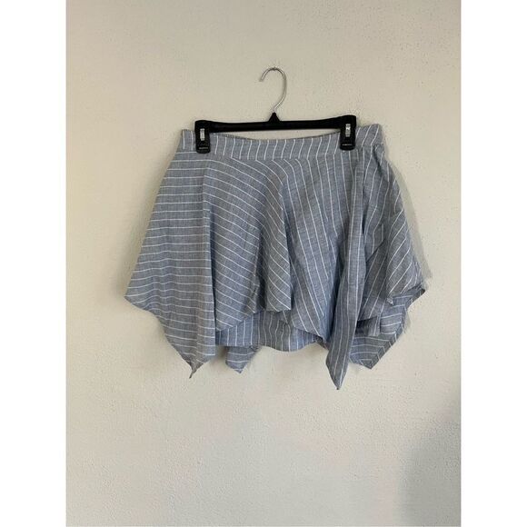 Fifty Street Junior Blue Zipper Skirt, Size Large - Picture 1 of 6